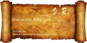 Vaczula Róza névjegykártya
