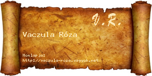 Vaczula Róza névjegykártya