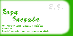 roza vaczula business card